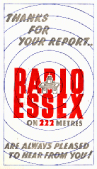 Radio Essex QSL card