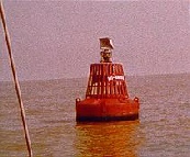 Trinity House buoy marking wreck of Mi Amigo